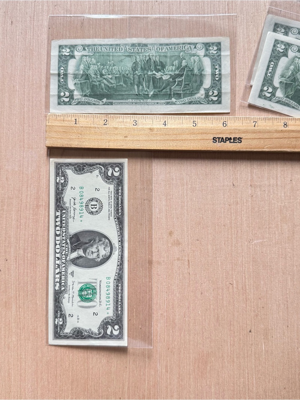 Lot Of 4 2017A $2.00Dollar Star Note Rare Bill Circulated U.S Currency Read Blw! - Picture 10 of 10